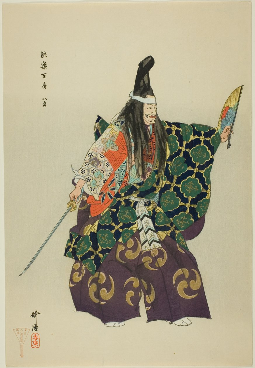 Yashima, da série "One Hundred No Dramas (Nogaku hyakuban)" de Tsukioka Kogyo