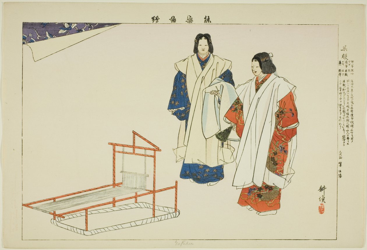 Yofuku, da série "Pictures of No Performances (Nogaku Zue)" de Tsukioka Kogyo