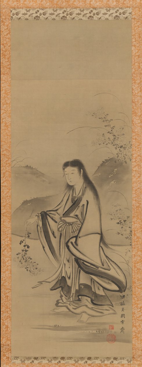Menino de crisântemo Kiku Jido, século XVIII. de Tsukioka Sessai