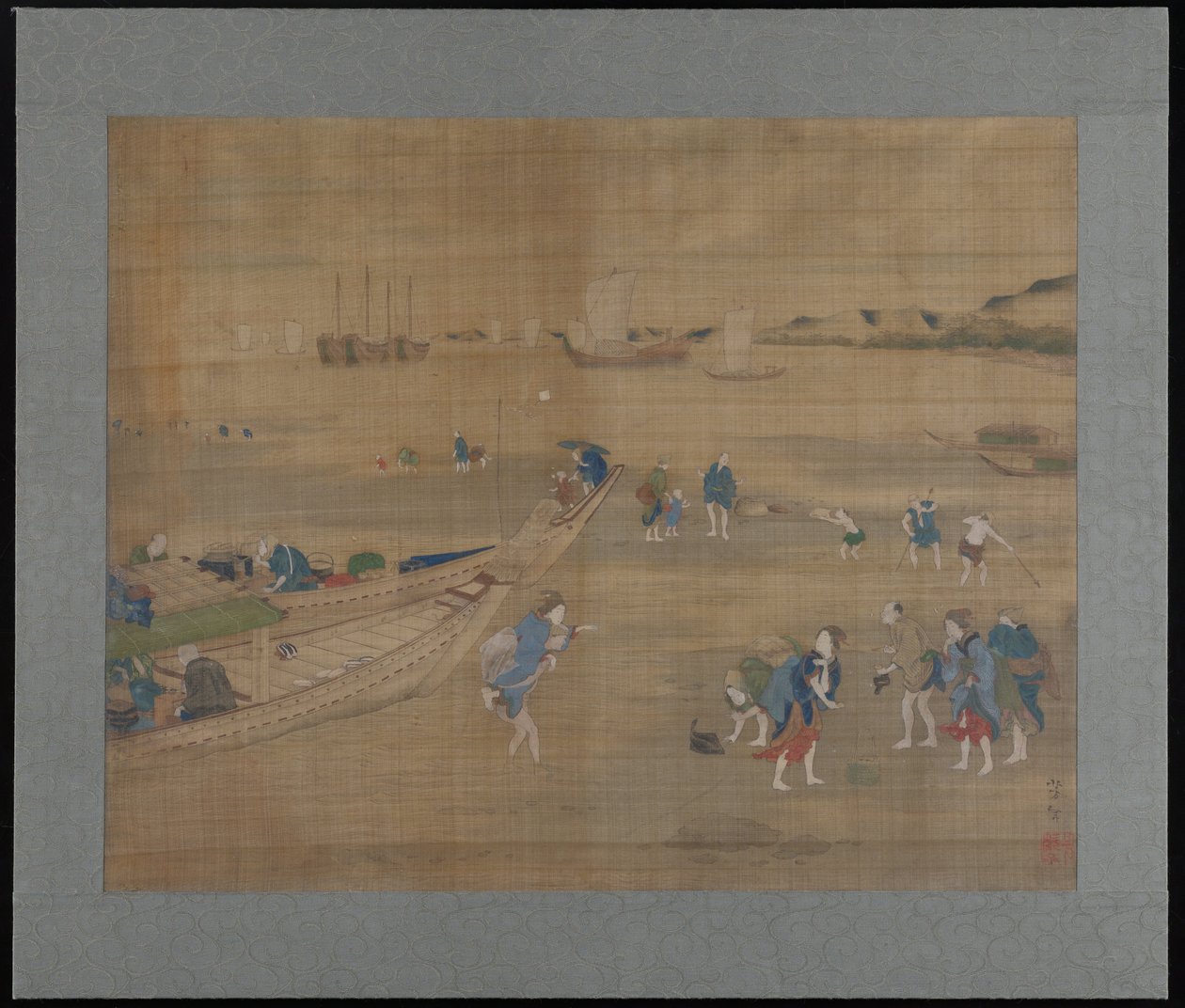 Apanha de amêijoas de Tsukioka Yoshitoshi