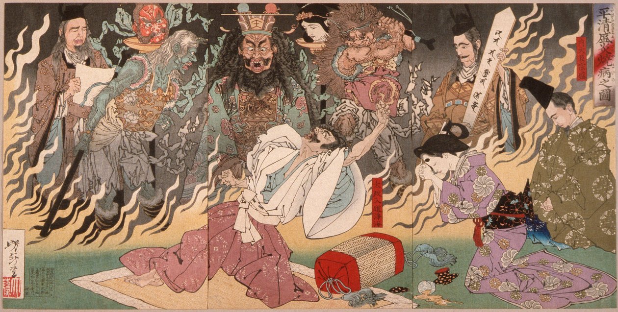 A febre de Taira no Kiyomori de Tsukioka Yoshitoshi