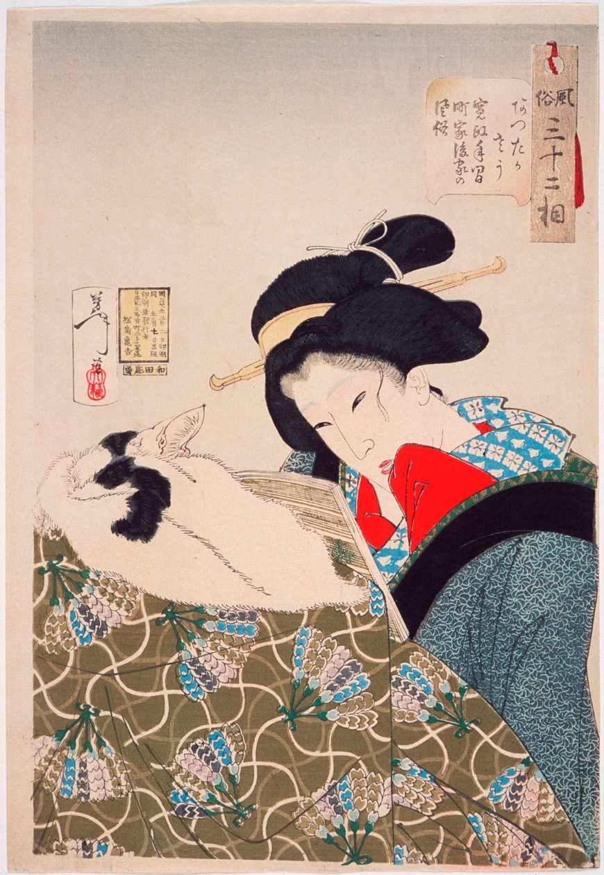 Quente: uma viúva urbana do período Kansei (1789-1800) de Tsukioka Yoshitoshi
