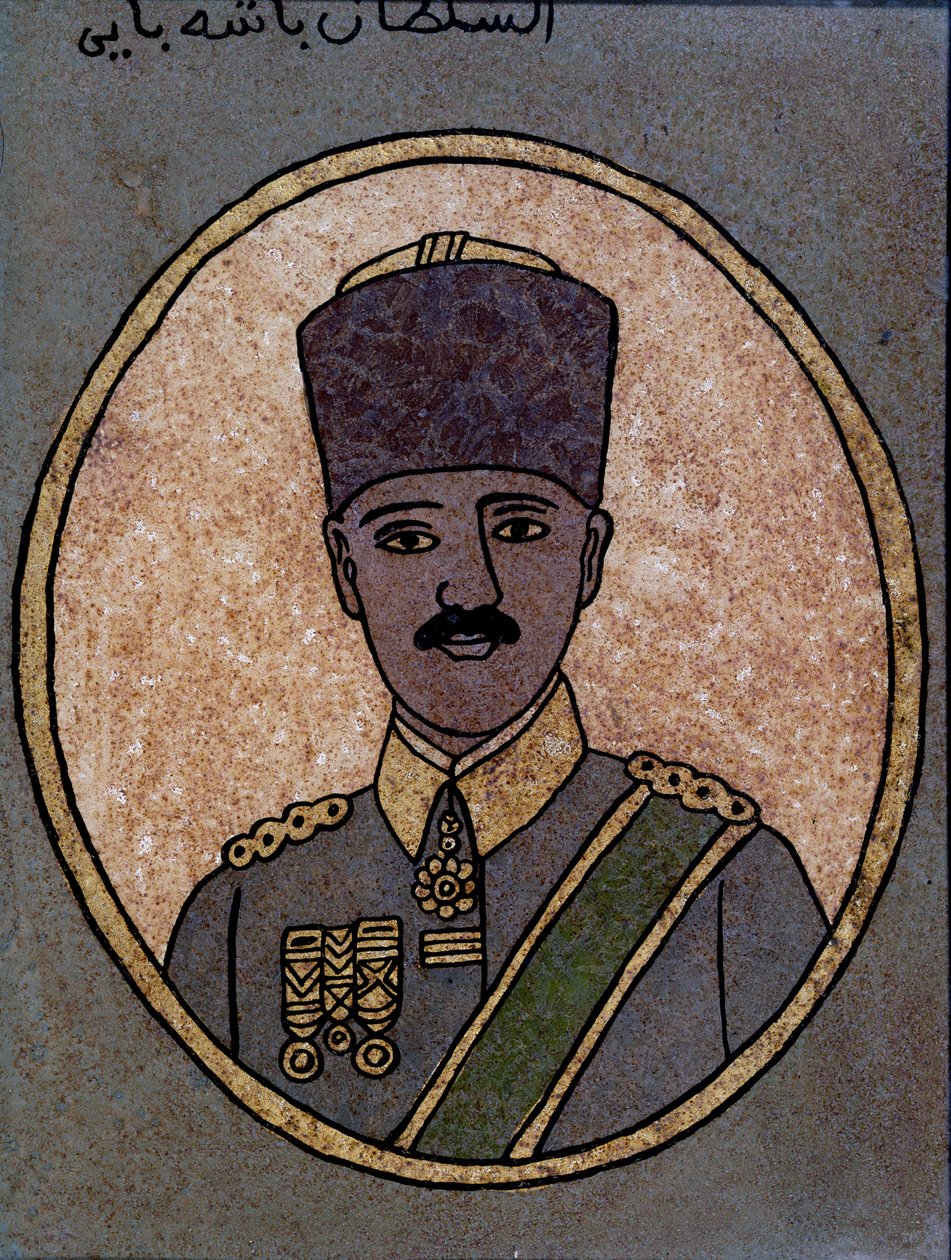 Kemal (Mustapha) Ataturk (1881-1938) 1920-30 (vidro pintado) de Tunisian School