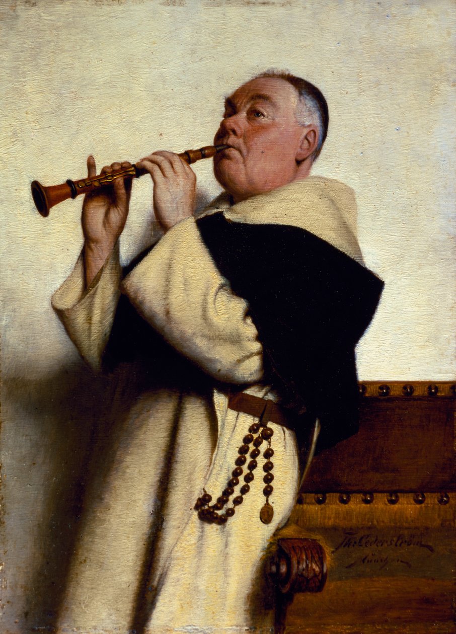 Monge tocando um clarinete de Ture Nikolaus Cederstrom