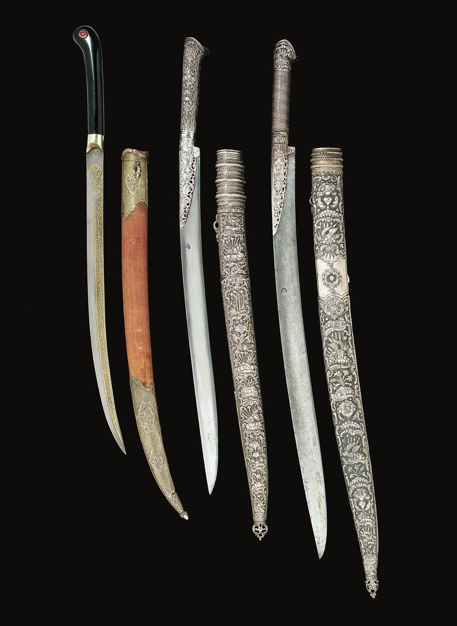 Um grupo de pequenas espadas otomanas, Turquia de Turkish School