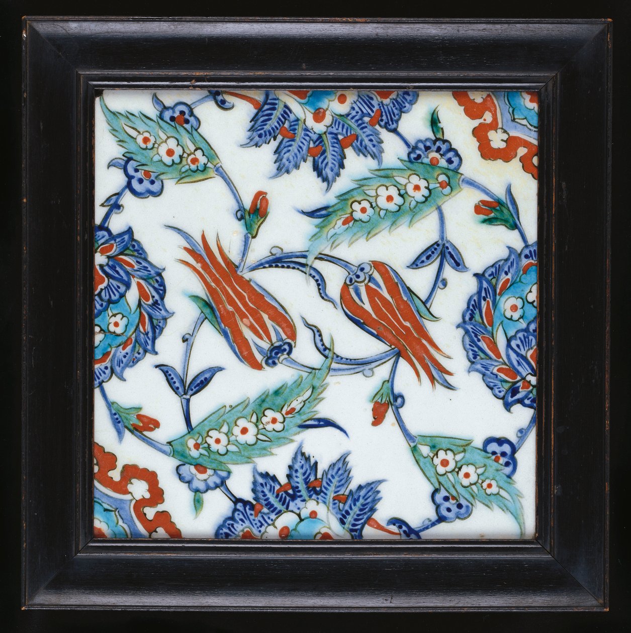 Uma telha de cerâmica Iznik, c.1580 de Turkish School