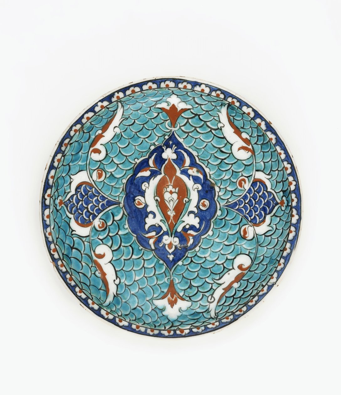 Prato, Iznik, dinastia otomana, (ceramic) de Turkish School