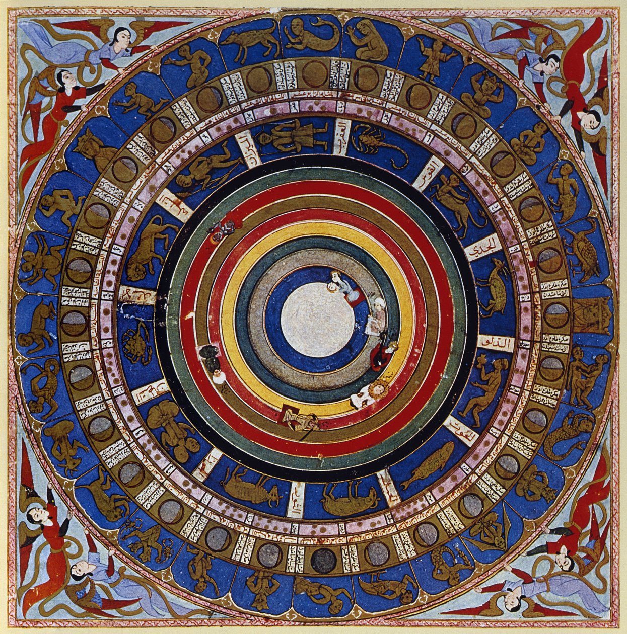 Macrocosmo, de Zubdet ut Tevarih por Lokman, 1583 de Turkish School