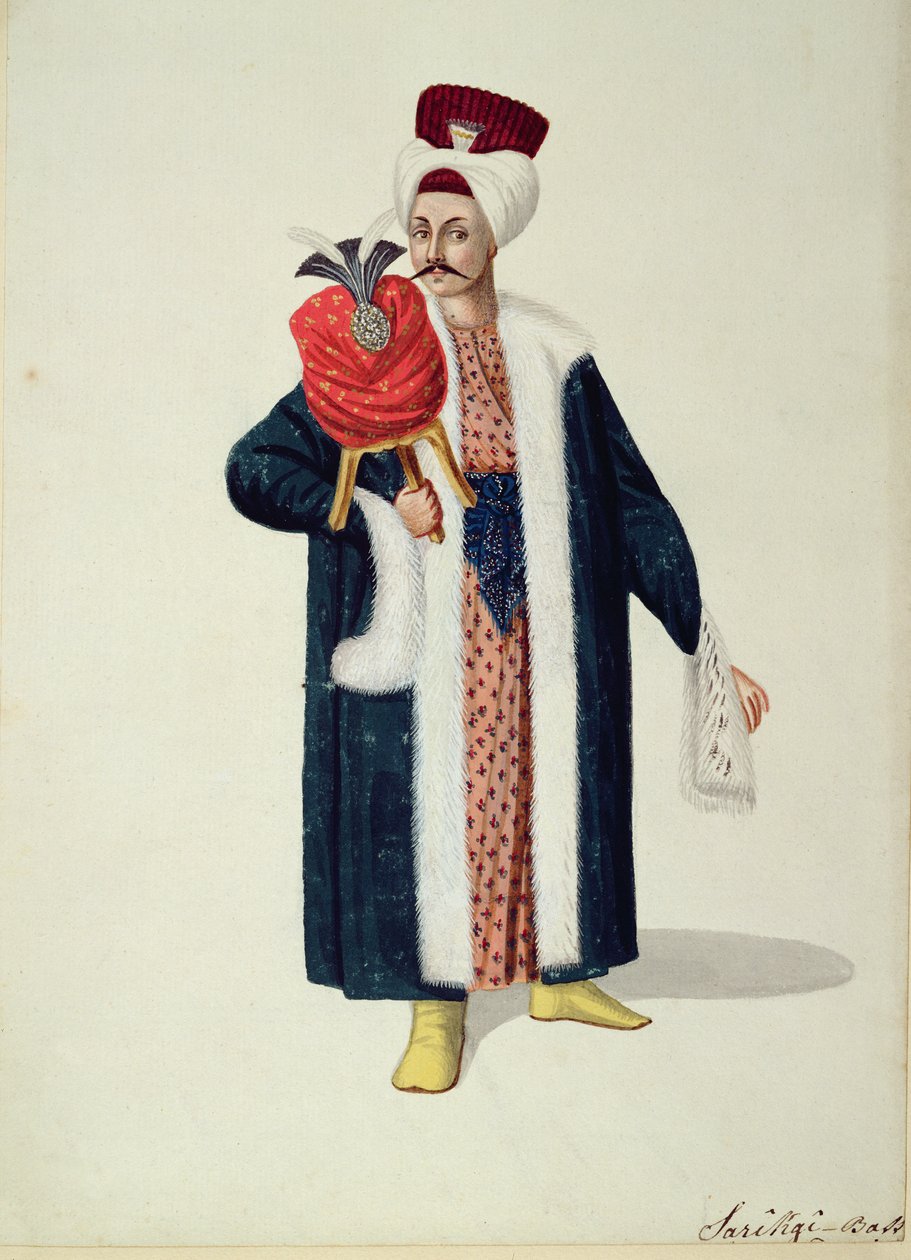 Sarik Basa, Mestre do turbante, período otomano, terceiro quartel do século XVIII (wc no papel) de Turkish School