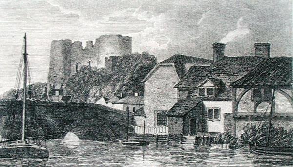 Vista de Tunbridge, gravada por Murray, do livro de recortes de Michael Faraday (gravação) de Turner (after)