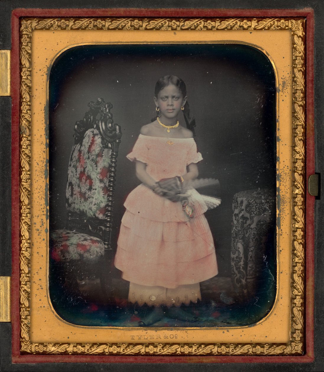 Retrato de uma rapariga, possivelmente Josephine Folks, c. 1854 (foto) de Tyler & Co.
