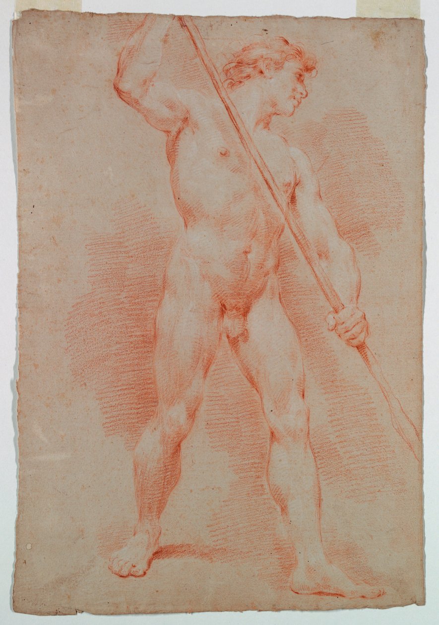 Desenho, Estudo de um nu, ca. 1750 de Ubaldo Gandolfi