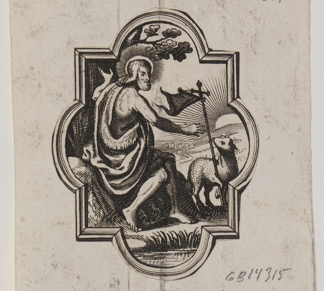 Emblema com Cristo e o Cordeiro de Deus de Ubekendt