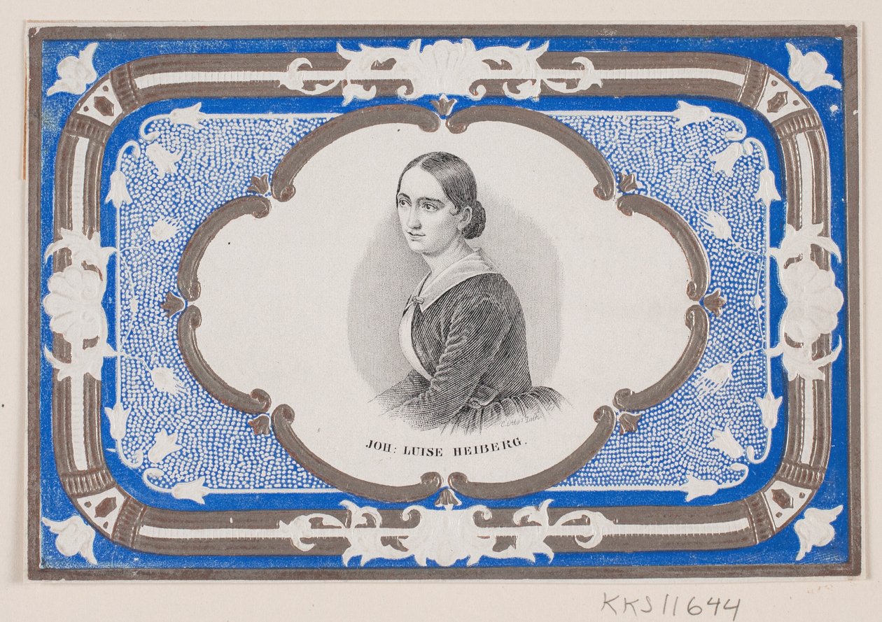 Johanne Luise Heiberg. Embalagem de chocolate de Ubekendt