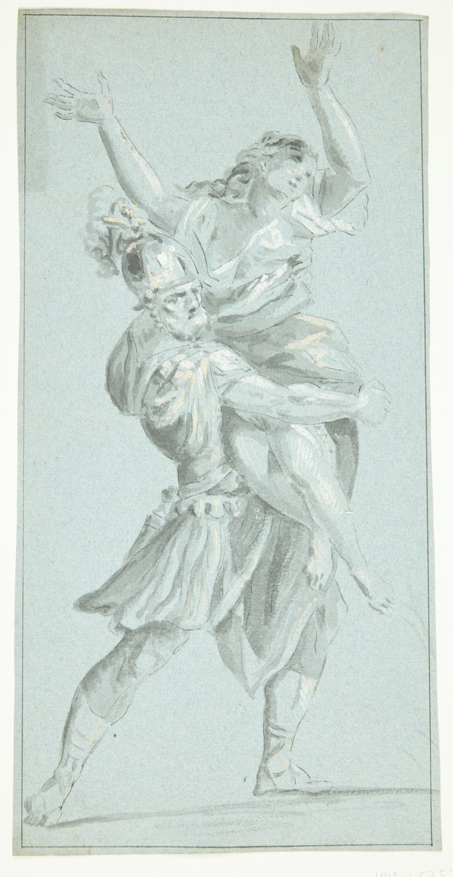 Soldado levando uma mulher embora. O roubo das mulheres Sabine de Ubekendt