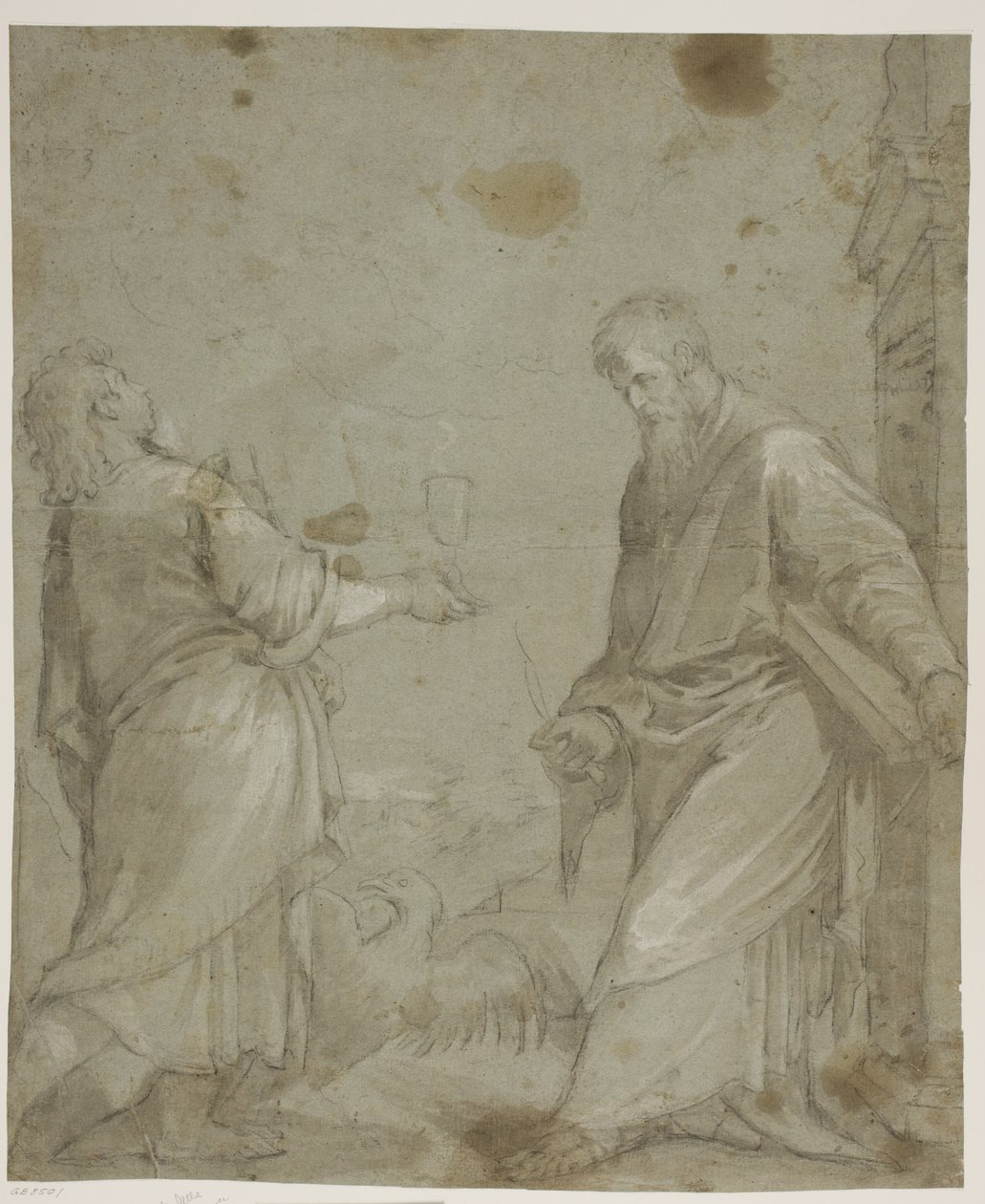 São João Evangelista e São Bartolomeu do "Retábulo Cassola" de Jacopo Bassano de Ubekendt Ubekendt