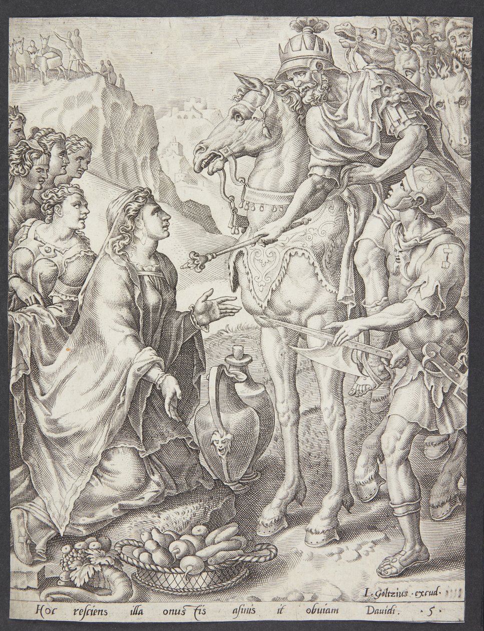 Abigail acalmando David de Ubekendt efter Maarten van Heemskerck