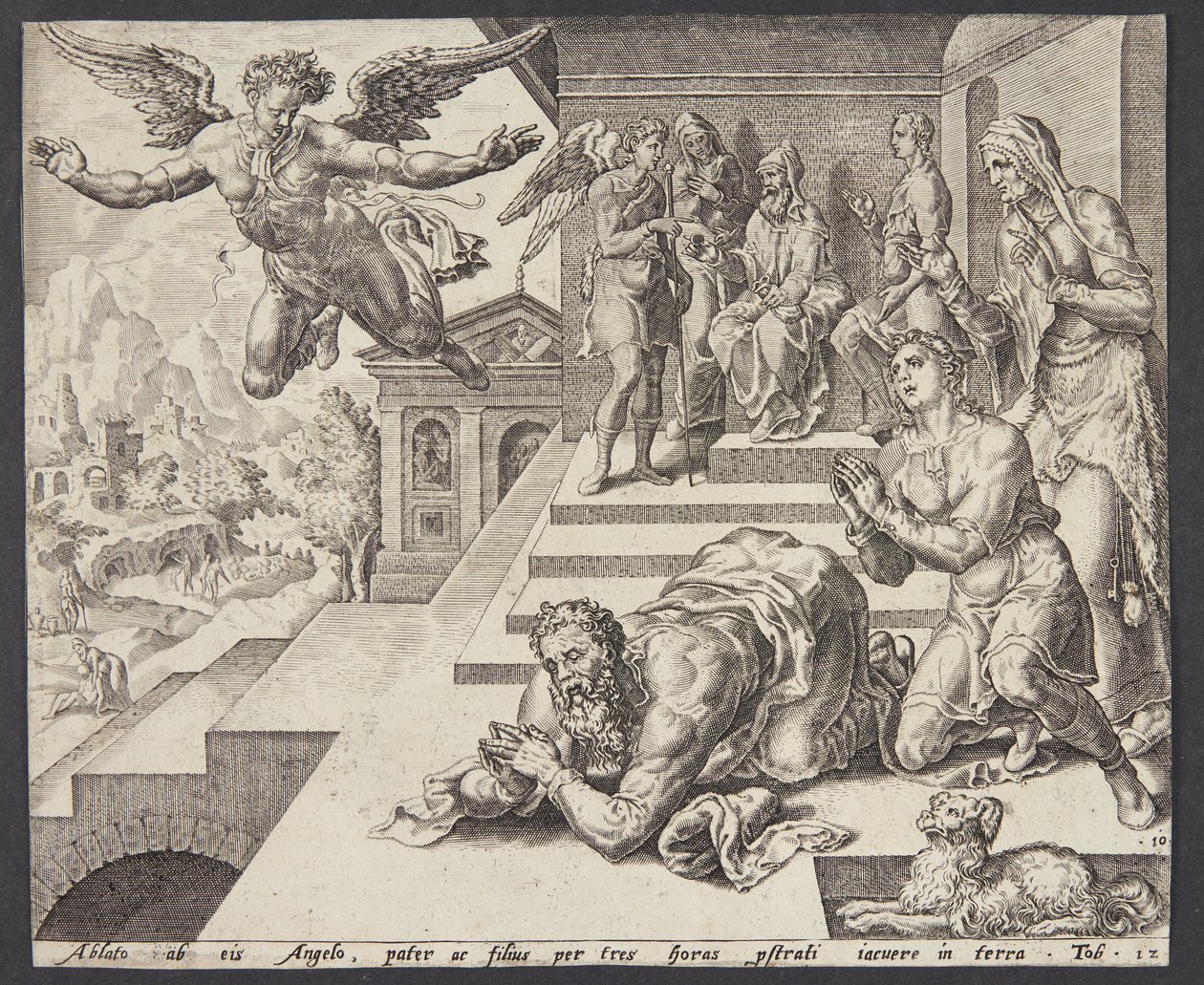 A partida do anjo de Ubekendt efter Maarten van Heemskerck