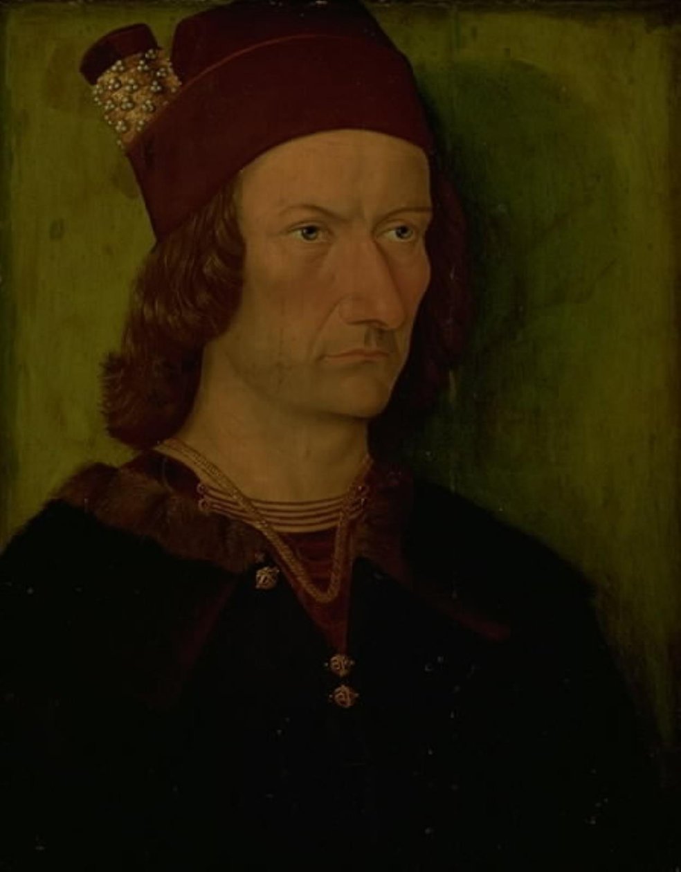 Retrato de um homem de Ubekendt tysk anden halvdel af 1400 tallet