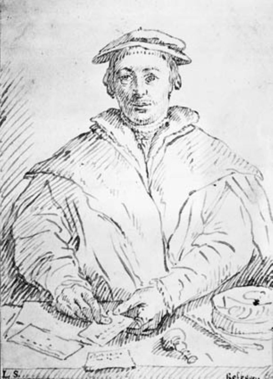 Retrato do comerciante Deryck Tybis de Ubekendt tysk slutningen af 1600 tallet eller begyndelsen af 1700 tallet