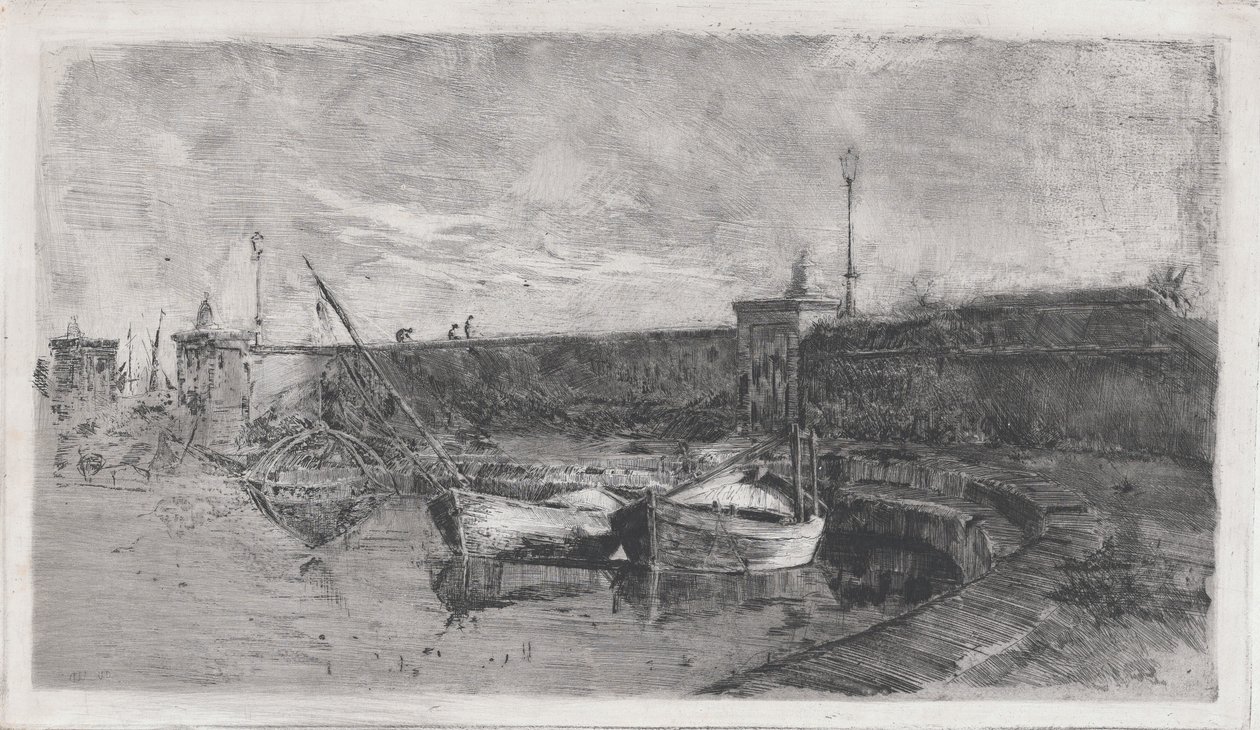 O porto de Viareggio [La Darsena] de Uberto dell