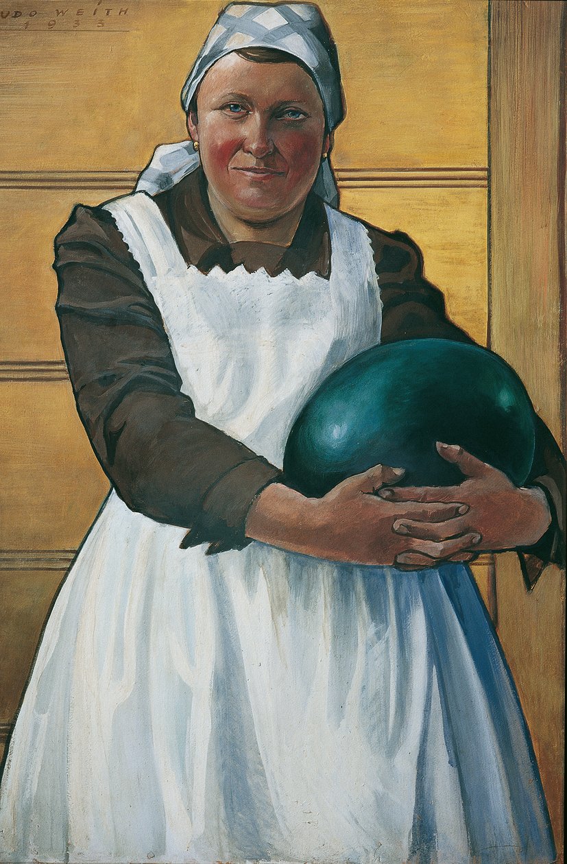 Mulher com chapéu de jogador de bowling de Udo Weith