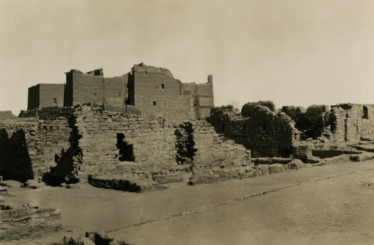 Mosteiro de São Simeão, Assuão, Egito, fotografia de Ugo Monneret de Villard de Ugo Monneret de Villard