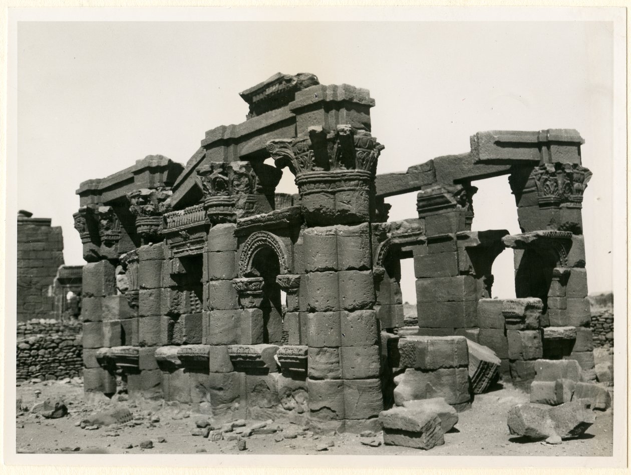 Quiosque romano, Naqa, Sudão, fotografia de Ugo Monneret de Villard de Ugo Monneret de Villard