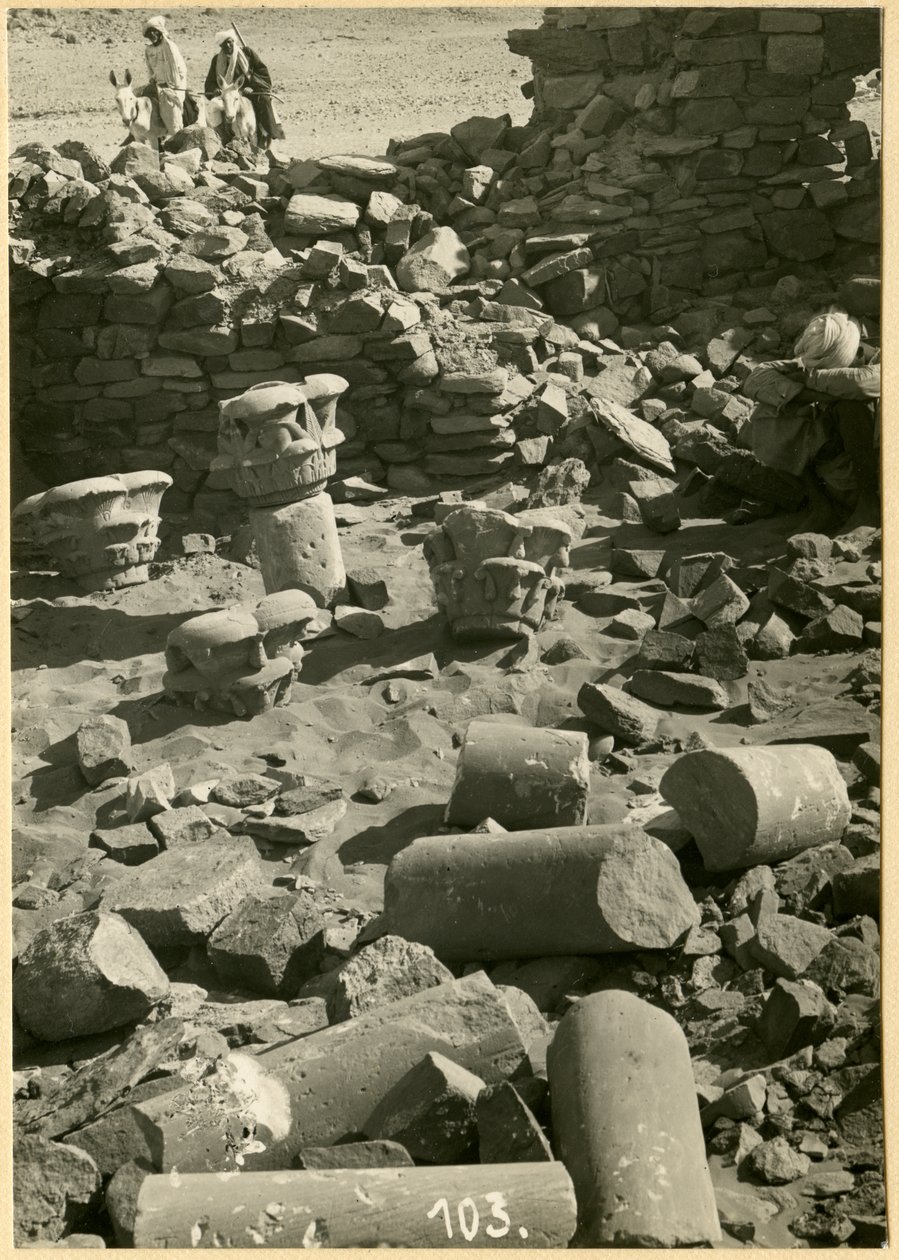 Ruínas da igreja medieval de Serreh, Sitte Gasma, Sudão, fotografia de Ugo Monneret de Villard de Ugo Monneret de Villard