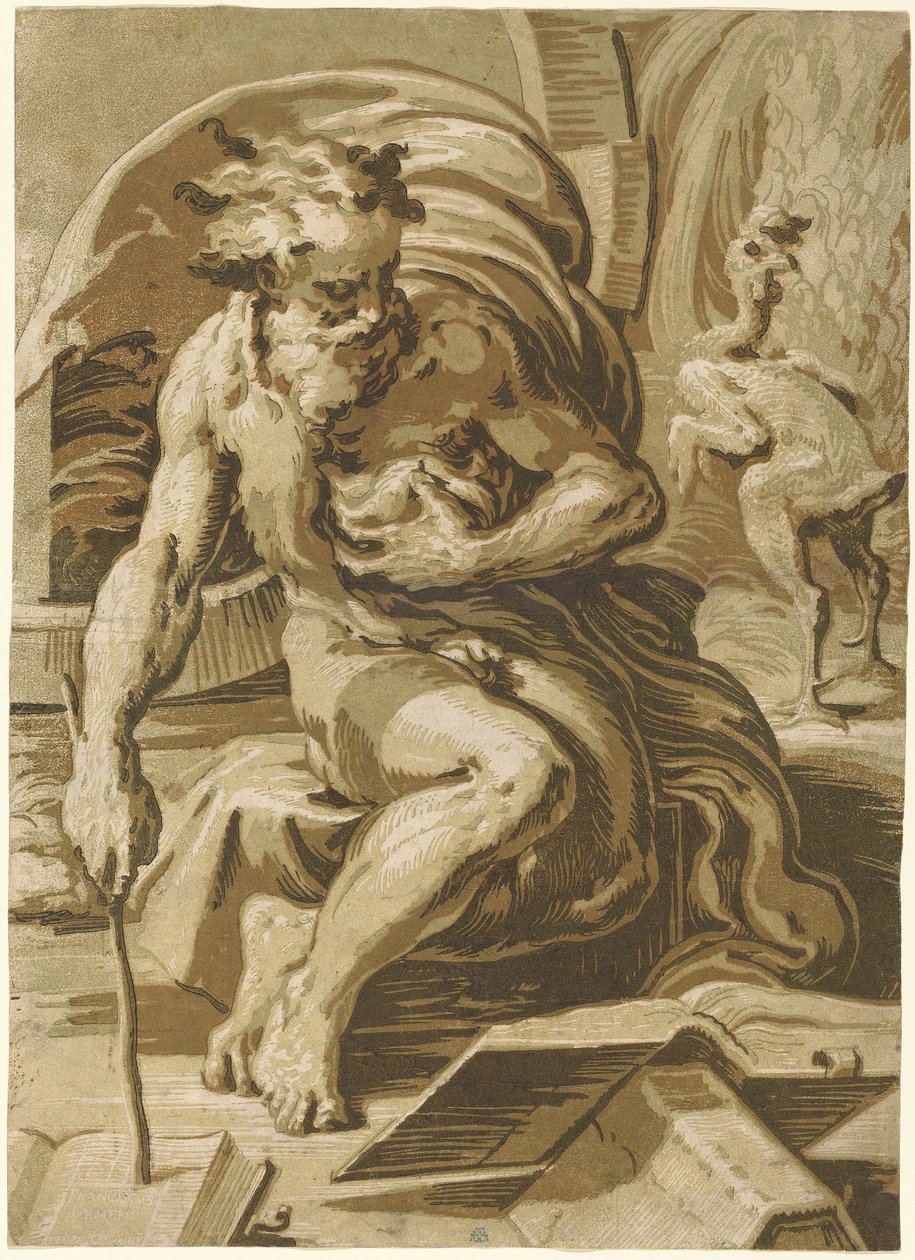 Diógenes de Ugo da Carpi, after Parmigianino
