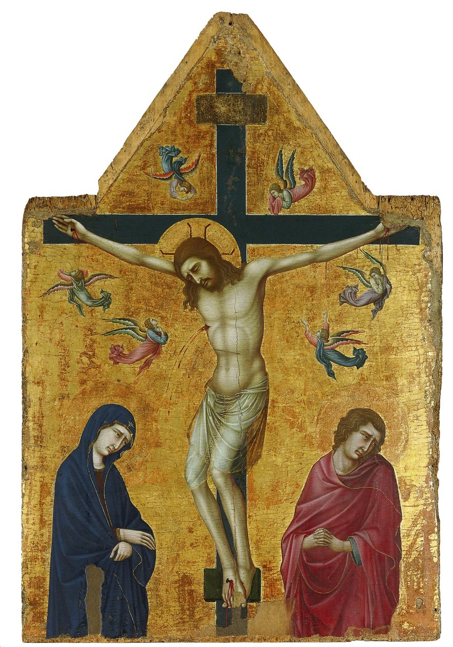 A Crucifixão com a Virgem, São João e os Anjos de Ugolino di Nerio