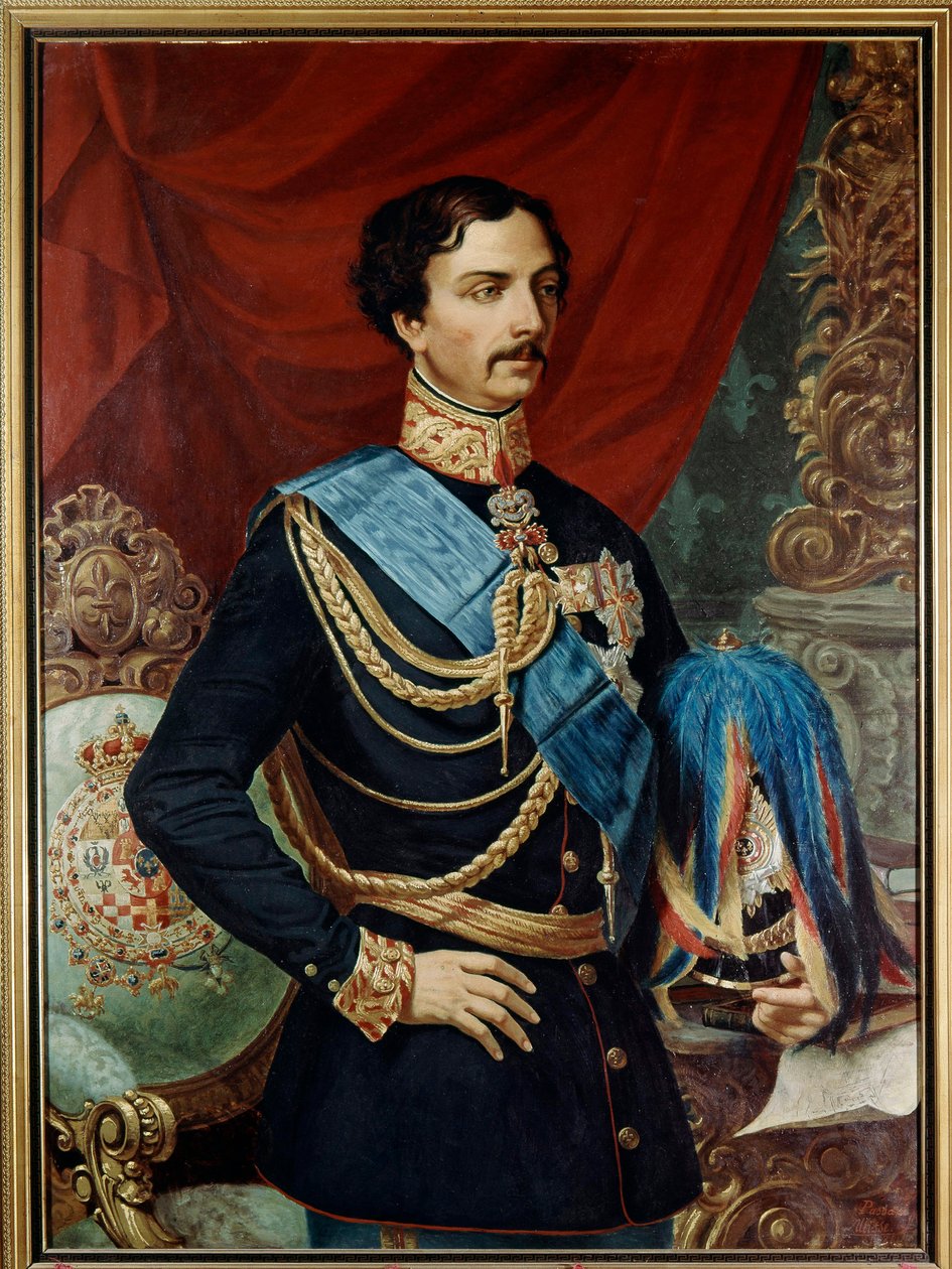 Carlos de Bourbon Parma (1799 -1883), Duque de Parma - Carlos III de Bourbon (1823 - 1854) século XIX (óleo sobre tela) de Ulisse Passani