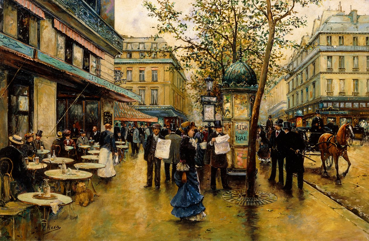 Place de l "Opera, Paris, de Ulpiano Checa y Sanz
