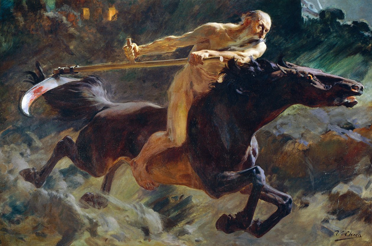 O Cavaleiro do Apocalipse, de Ulpian Checa Sanz (1860-1916) de Ulpiano Checa y Sanz