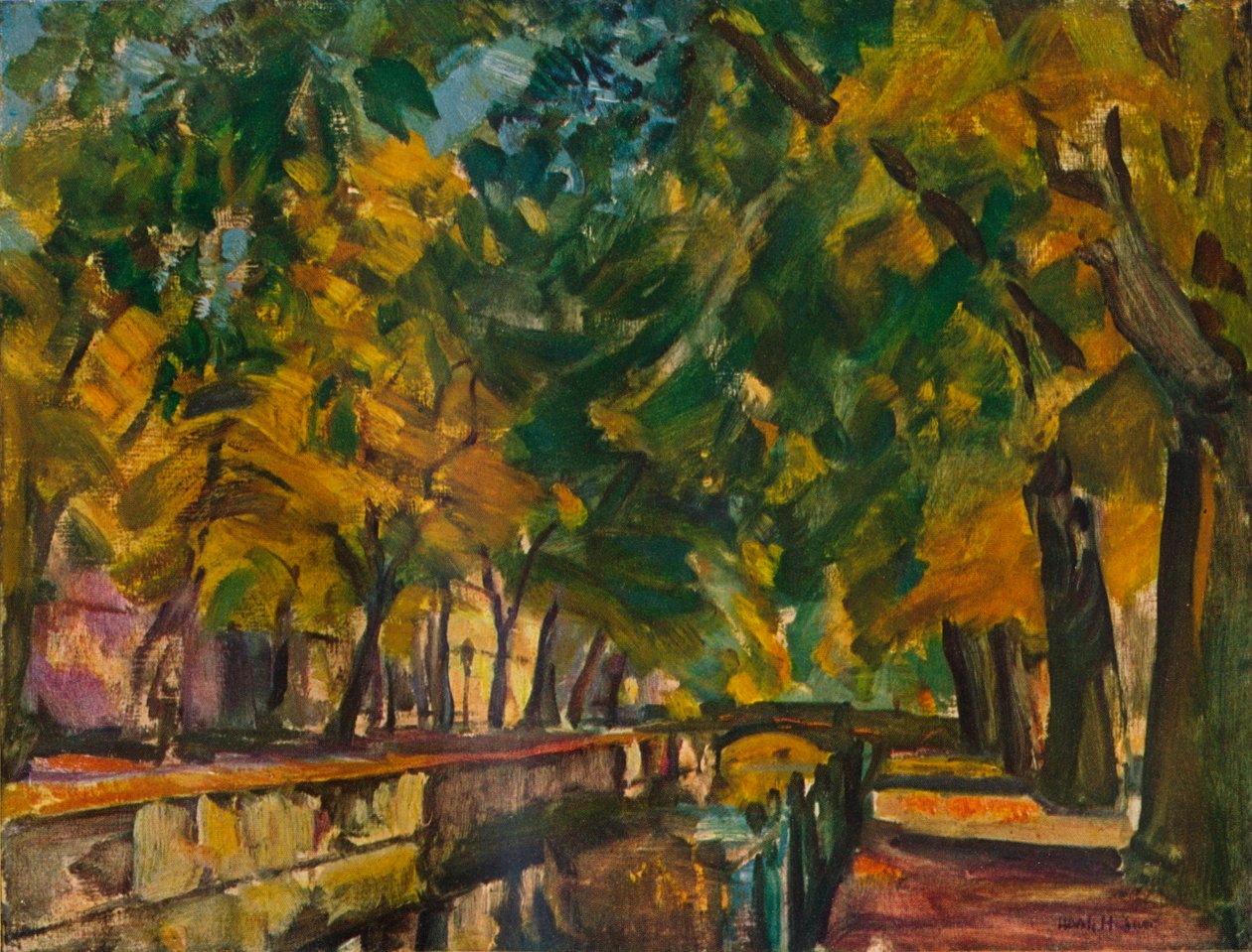 Canal em Potsdam, c1926 de Ulrich Hubner