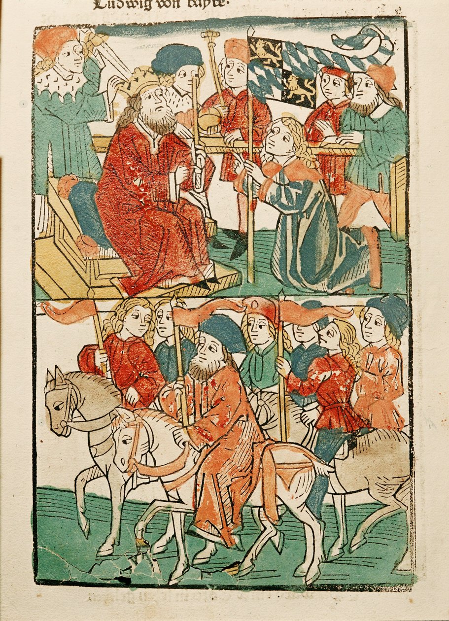 Dação do Duque Ernst da Baviera pelo Imperador Sigismundo ... de Ulrich von Richental