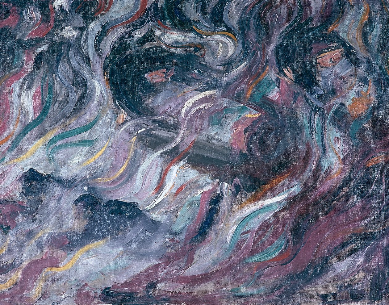 Incertezas I. As despedidas (tríptico) 1911 de Umberto Boccioni