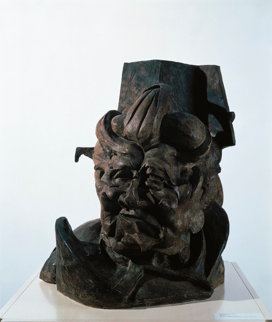 Antigrazioso (Antigrazioso), Gesso cabeça da mãe do artista por Umberto Boccioni de Umberto Boccioni