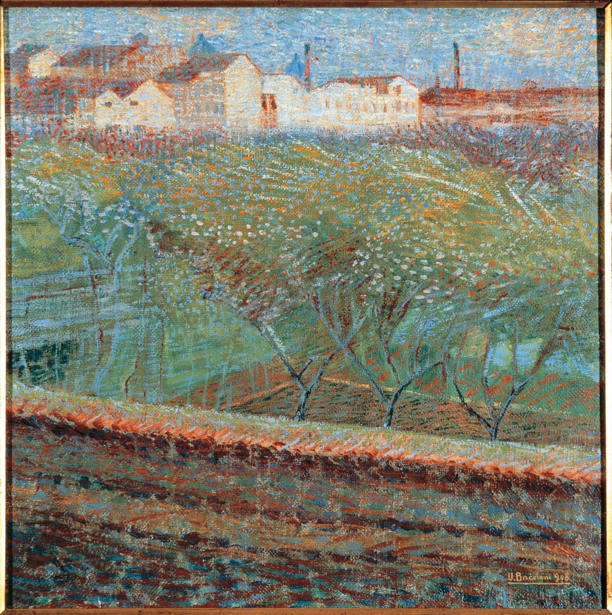 Noite de Abril, por Umberto Boccioni de Umberto Boccioni