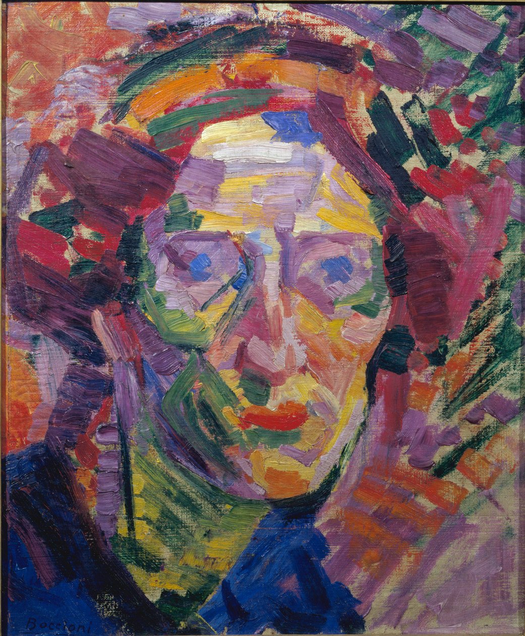 Futurismo: "Retrato de Mulher" ou "Retrato da Condessa Casanova" Pintura de Umberto Boccioni (1882-1916) de Umberto Boccioni