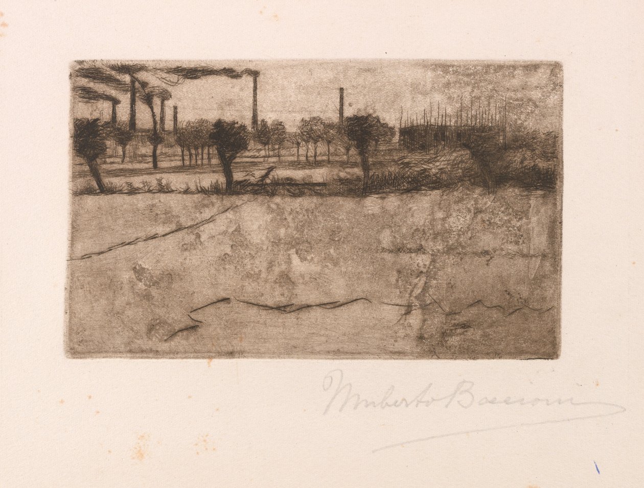 Paisagem com Plantas Industriais de Umberto Boccioni