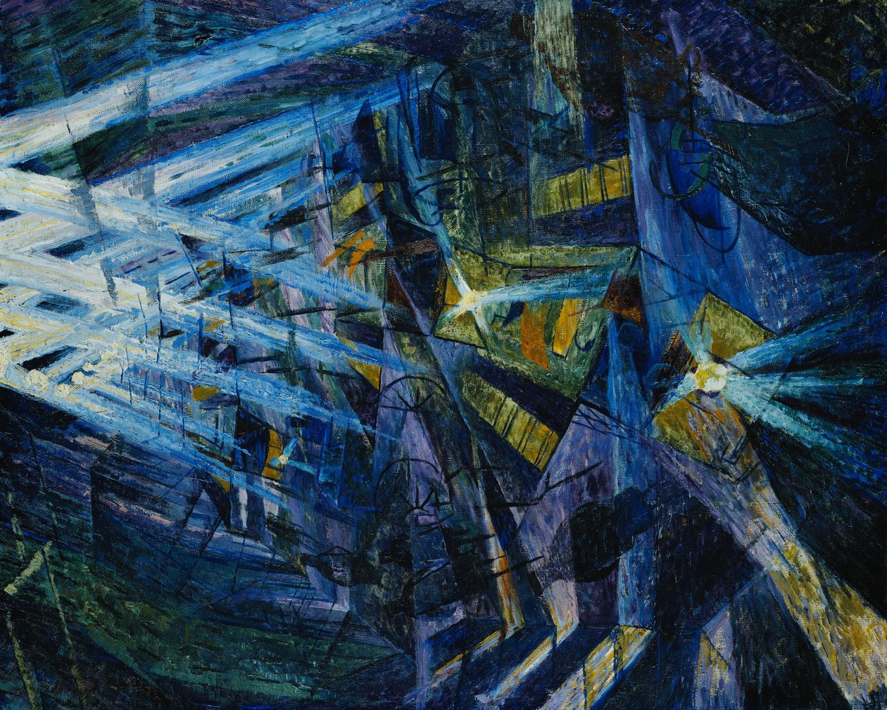 As forças de uma rua, 1911 de Umberto Boccioni