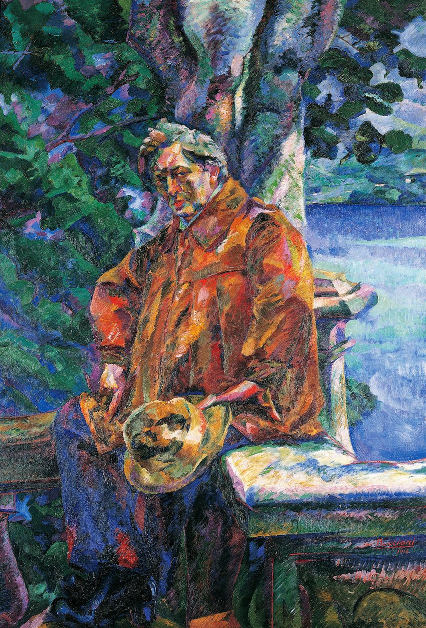 Retrato do Maestro Ferruccio Busoni (óleo sobre tela) de Umberto Boccioni