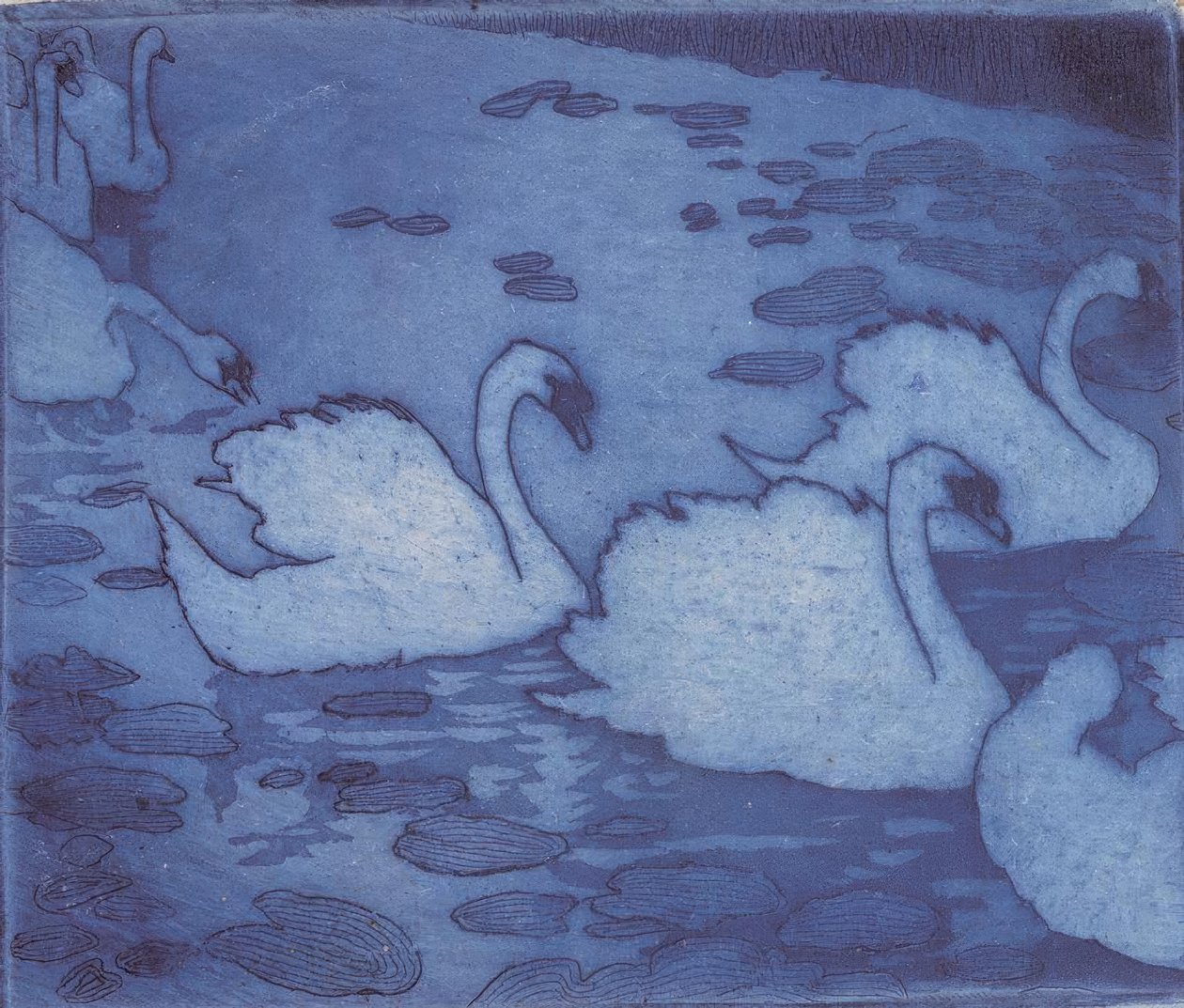 cisnes de Umberto Boccioni
