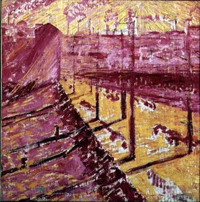 Subúrbio de Milão de Umberto Boccioni