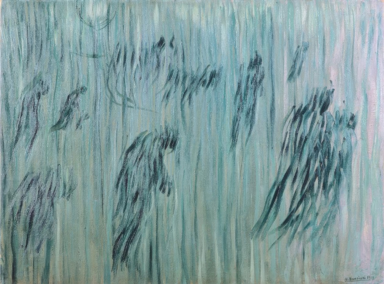 Aqueles que ficam, 1911, de Umberto Boccioni