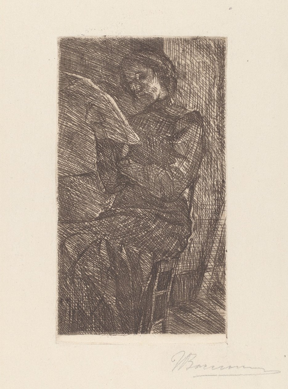 Mulher lendo de Umberto Boccioni