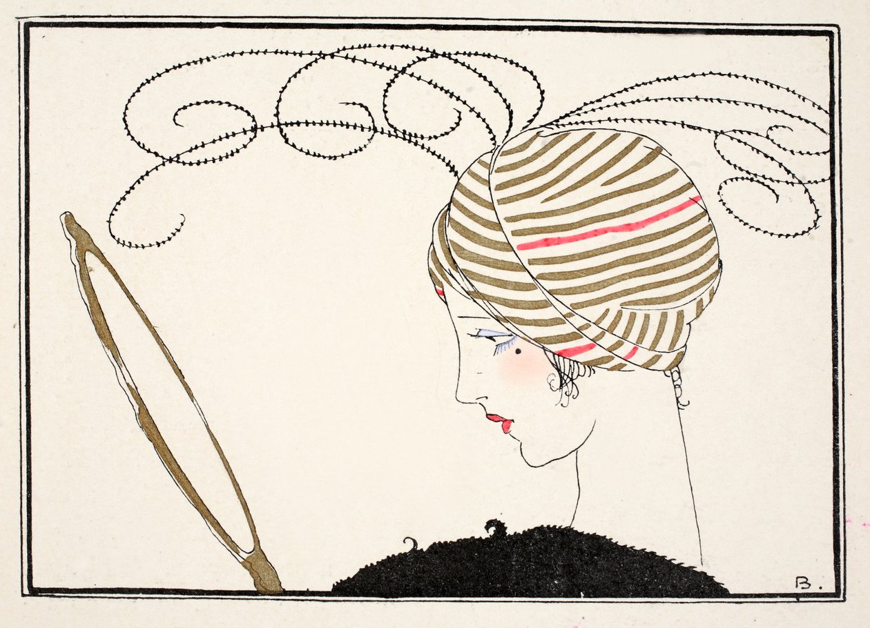 Elegância parisiense (impressão em estêncil) de Umberto Brunelleschi