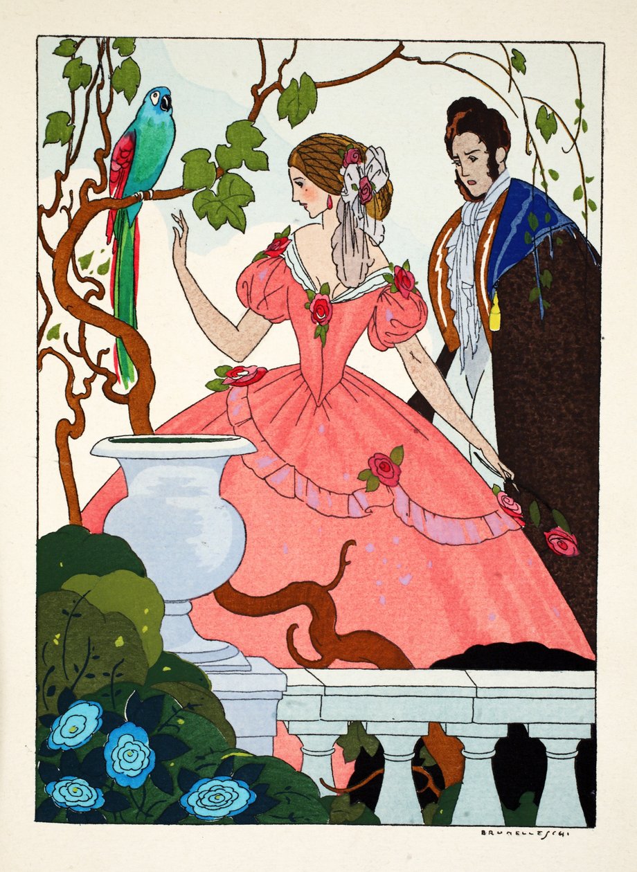 papagaio verde de Umberto Brunelleschi