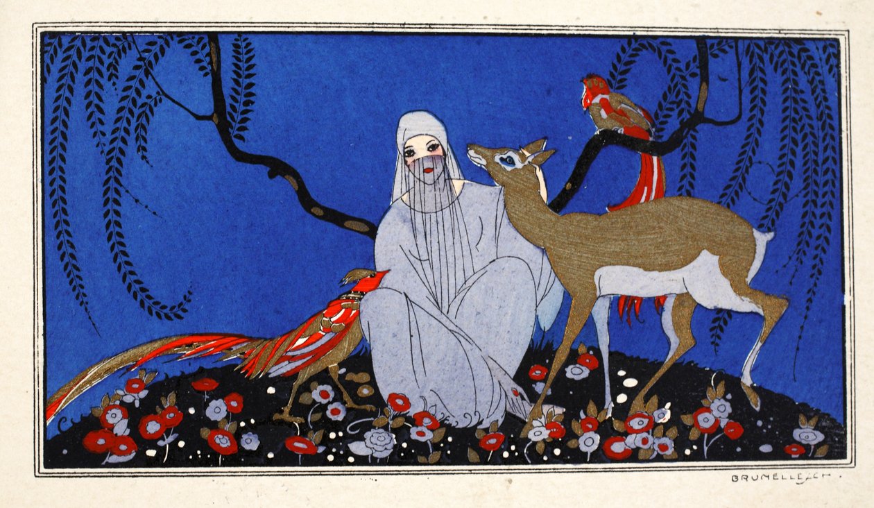 Lil-Aaroussa (impressão em estêncil) de Umberto Brunelleschi